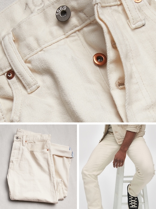 2 of 8 showing, with the color chalk of product 1969 Premium Selvedge Slim Jeans