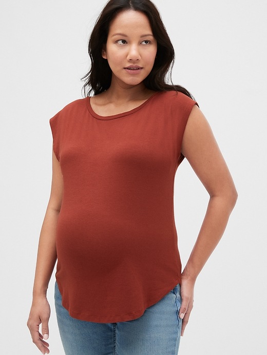Image number 6 showing, Maternity Drapey T-Shirt