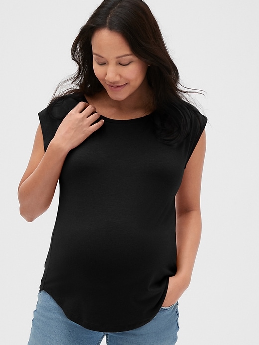 Image number 7 showing, Maternity Drapey T-Shirt