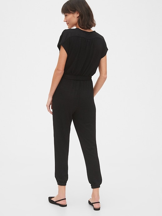 Image number 2 showing, Softspun V-Neck Jumpsuit