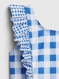 View large product image 3 of 3. Baby Gingham Ruffle Swim One-Piece