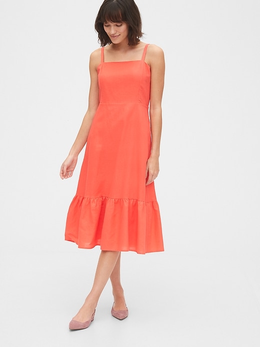 Image number 1 showing, Ruffle Apron Midi Dress