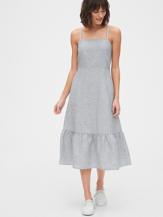 Image number 1 showing, Ruffle Apron Midi Dress