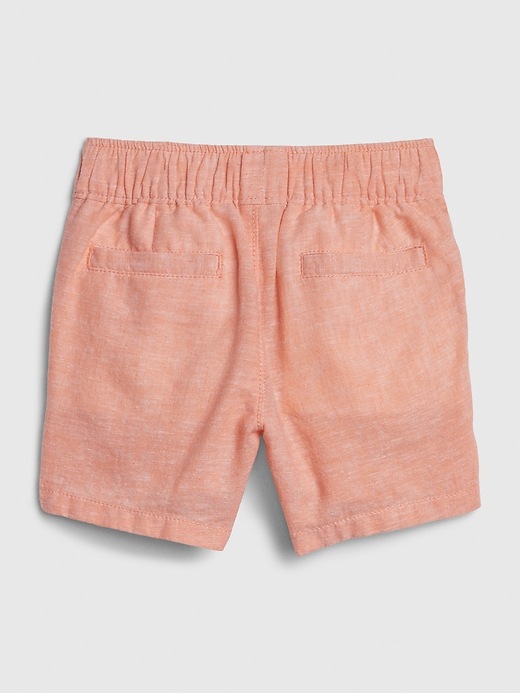 Image number 2 showing, Baby Linen Pull-On Shorts