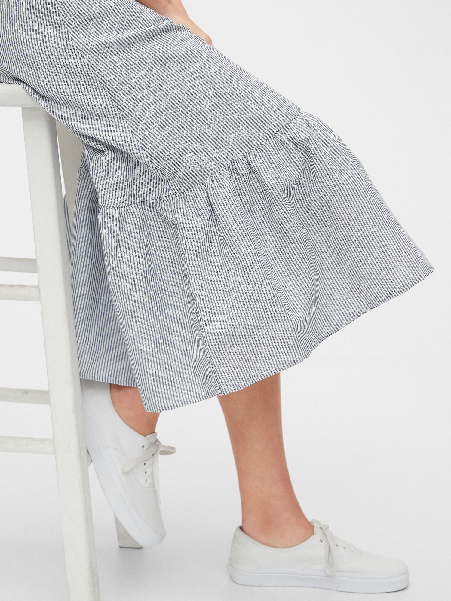 gap blue and white striped dress