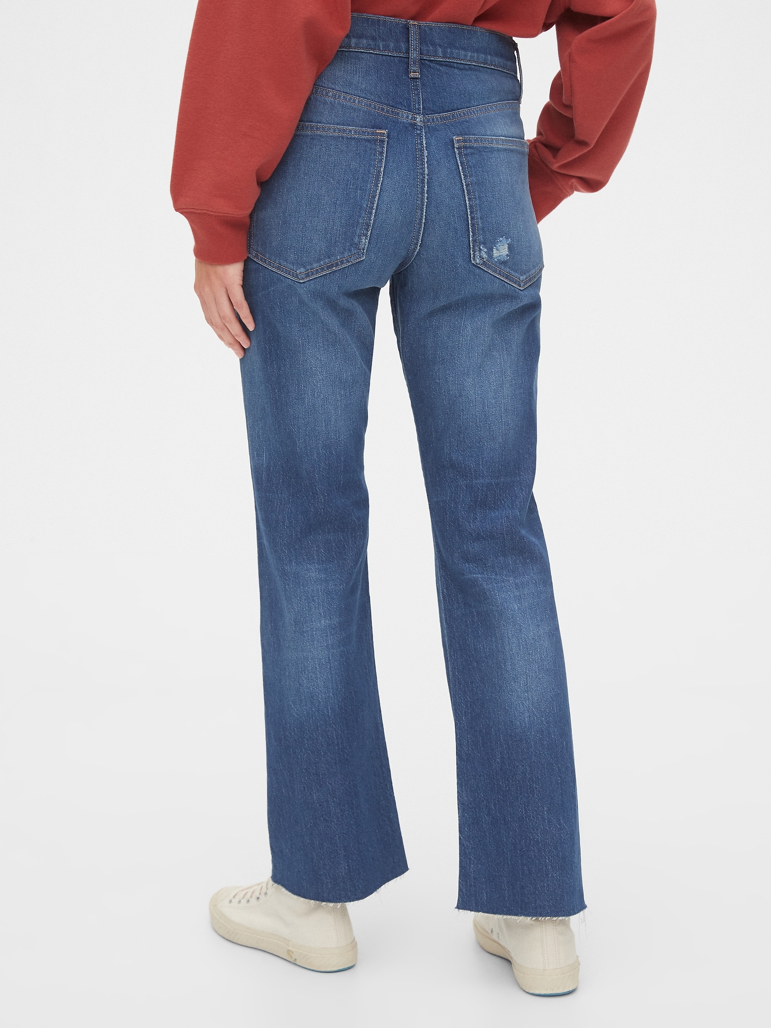 High Rise Ankle Flare Jeans