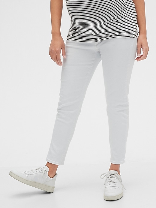 Image number 1 showing, Maternity Inset Panel True Skinny Jeans