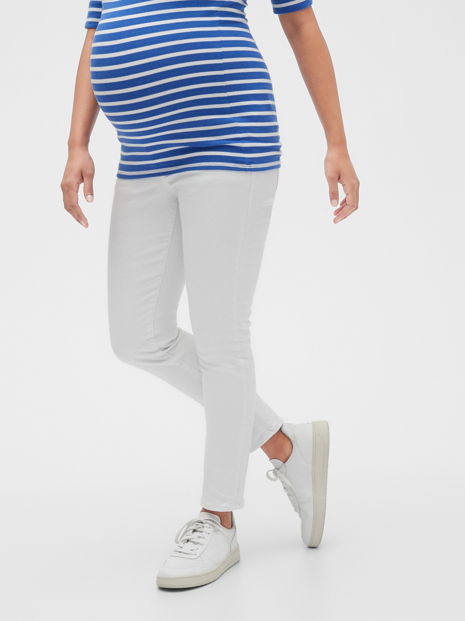 gap white maternity jeans
