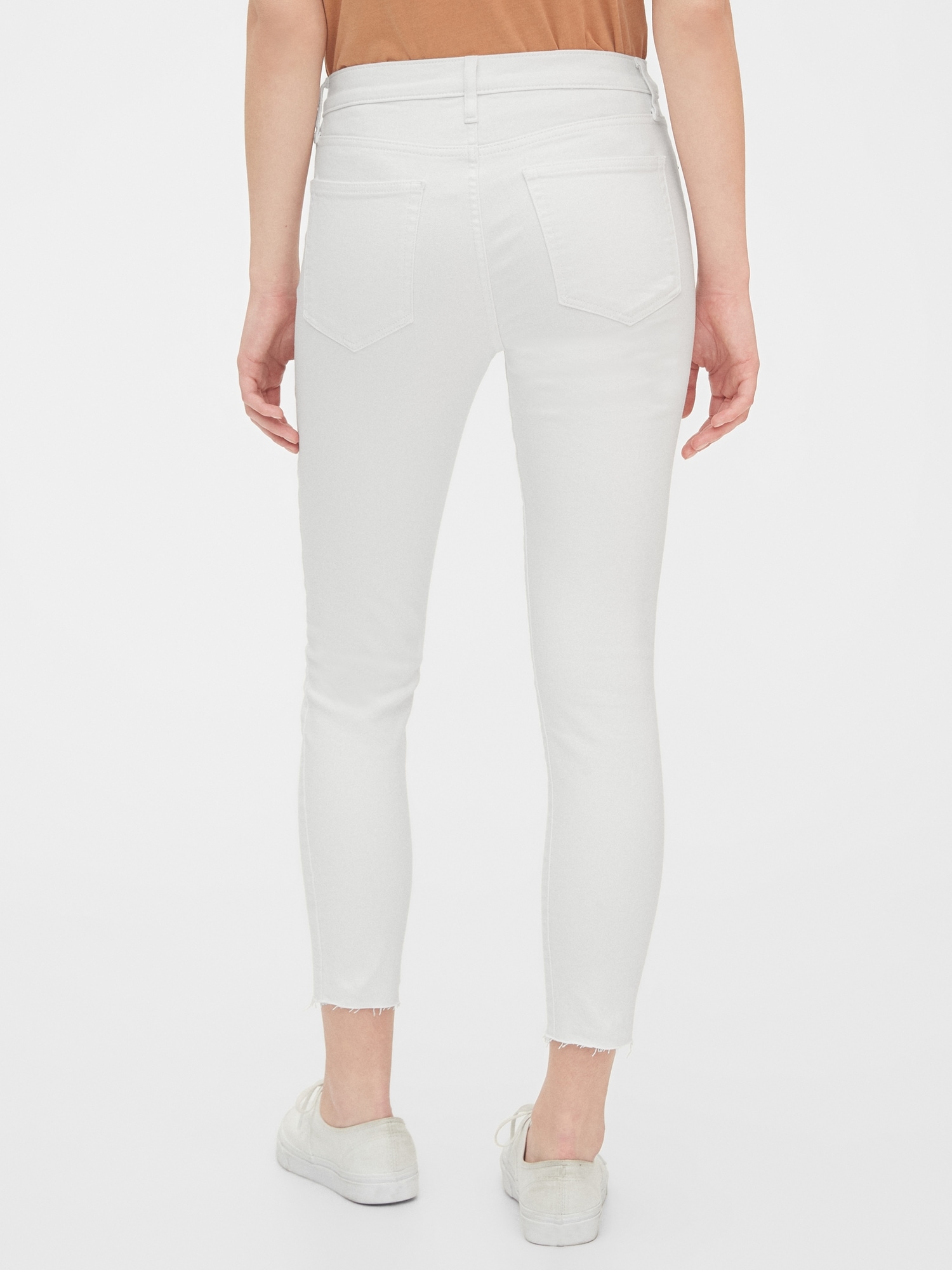 Mid Rise True Skinny Ankle Jeans with 