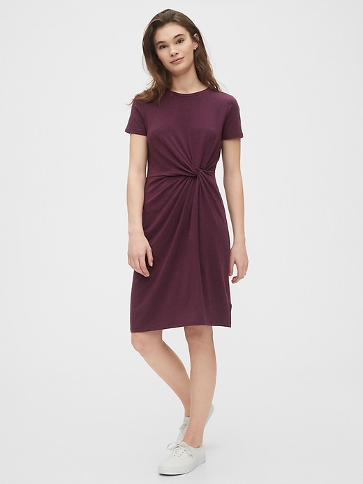 View large product image 1 of 1. Twist-Knot Dress in TENCEL&#153