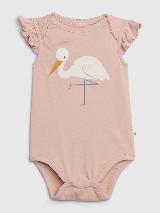 Image number 1 showing, Baby Organic Cotton Graphic Bodysuit