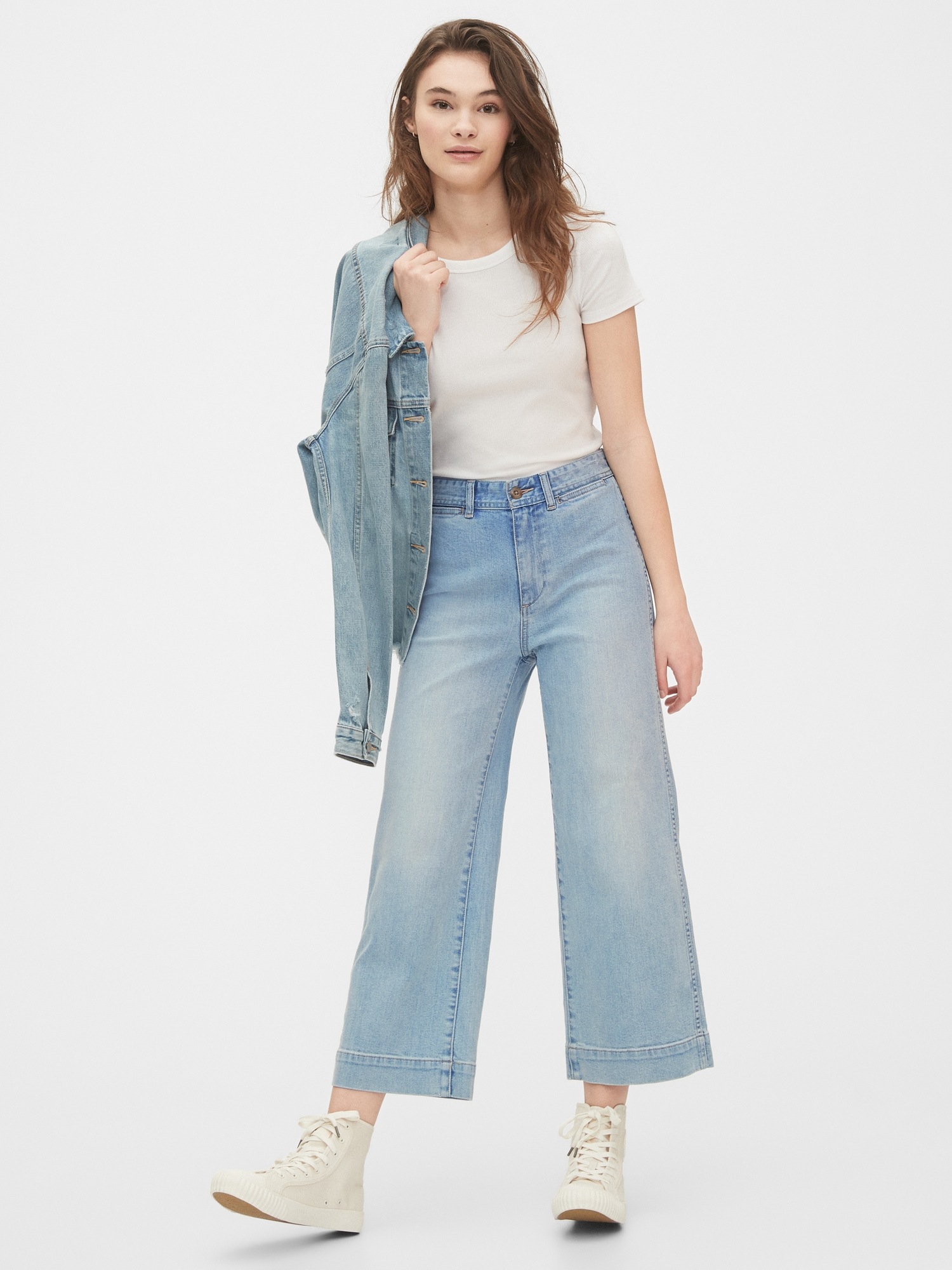 Gap wide leg cropped pants outlet