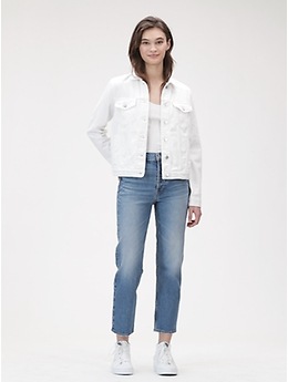 white denim jacket gap