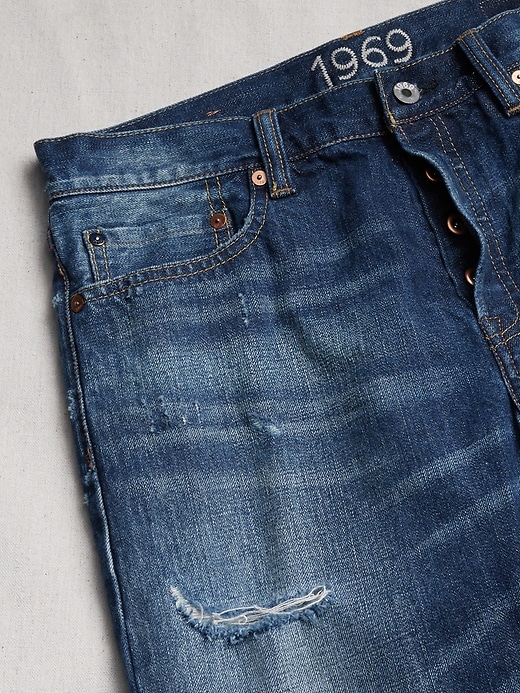 Image number 6 showing, 1969 Premium Selvedge Rip & Repair Slim Jeans