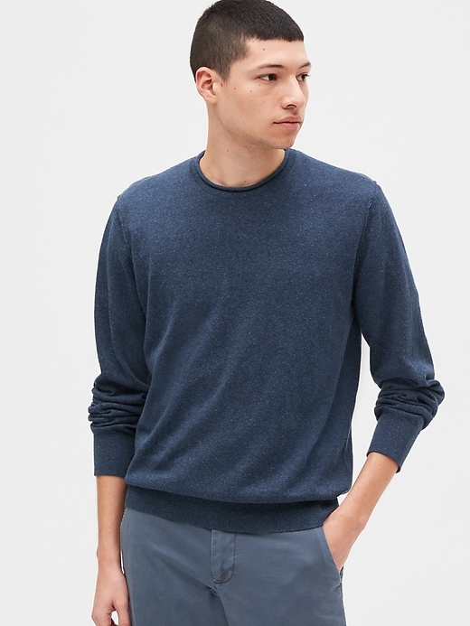 Image number 10 showing, Crewneck Sweater in Linen-Cotton
