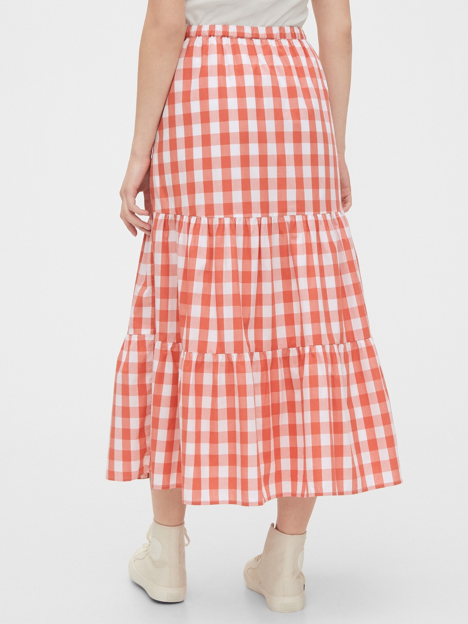 Gap clearance gingham skirt