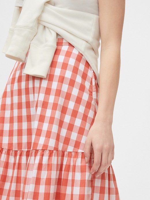 Image number 5 showing, Gingham Midi Skirt