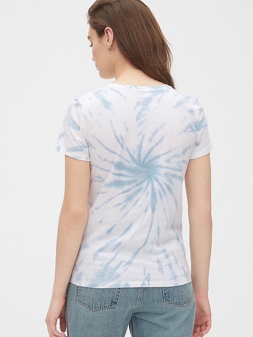 2 of 8 showing, with the color blue tie dye of product Vintage Crewneck T-Shirt