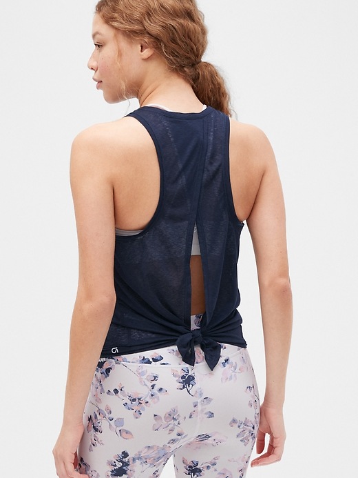 Image number 2 showing, GapFit Tissue Tie-Back Tank Top