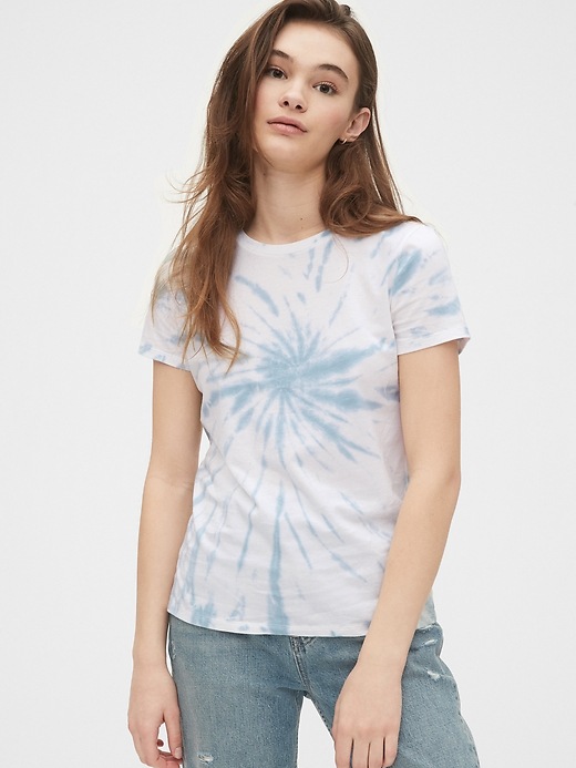 1 of 8 showing, with the color blue tie dye of product Vintage Crewneck T-Shirt
