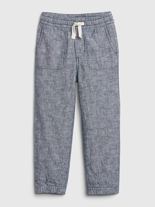 Image number 4 showing, Toddler Slim Linen Pull-On Joggers
