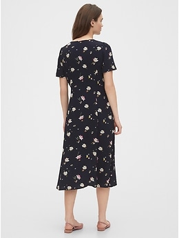 midi button down dress