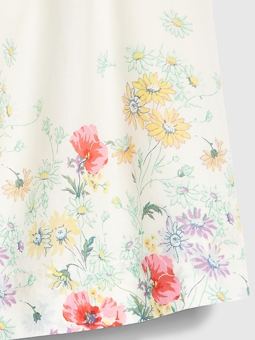 2 of 8 showing, with the color ivory frost of product Baby Floral Print Bow Tank Dress
