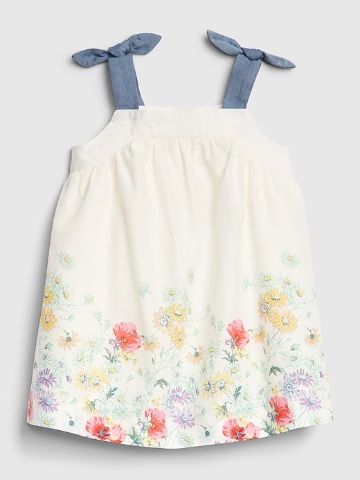 Image number 1 showing, Baby Floral Print Bow Tank Dress