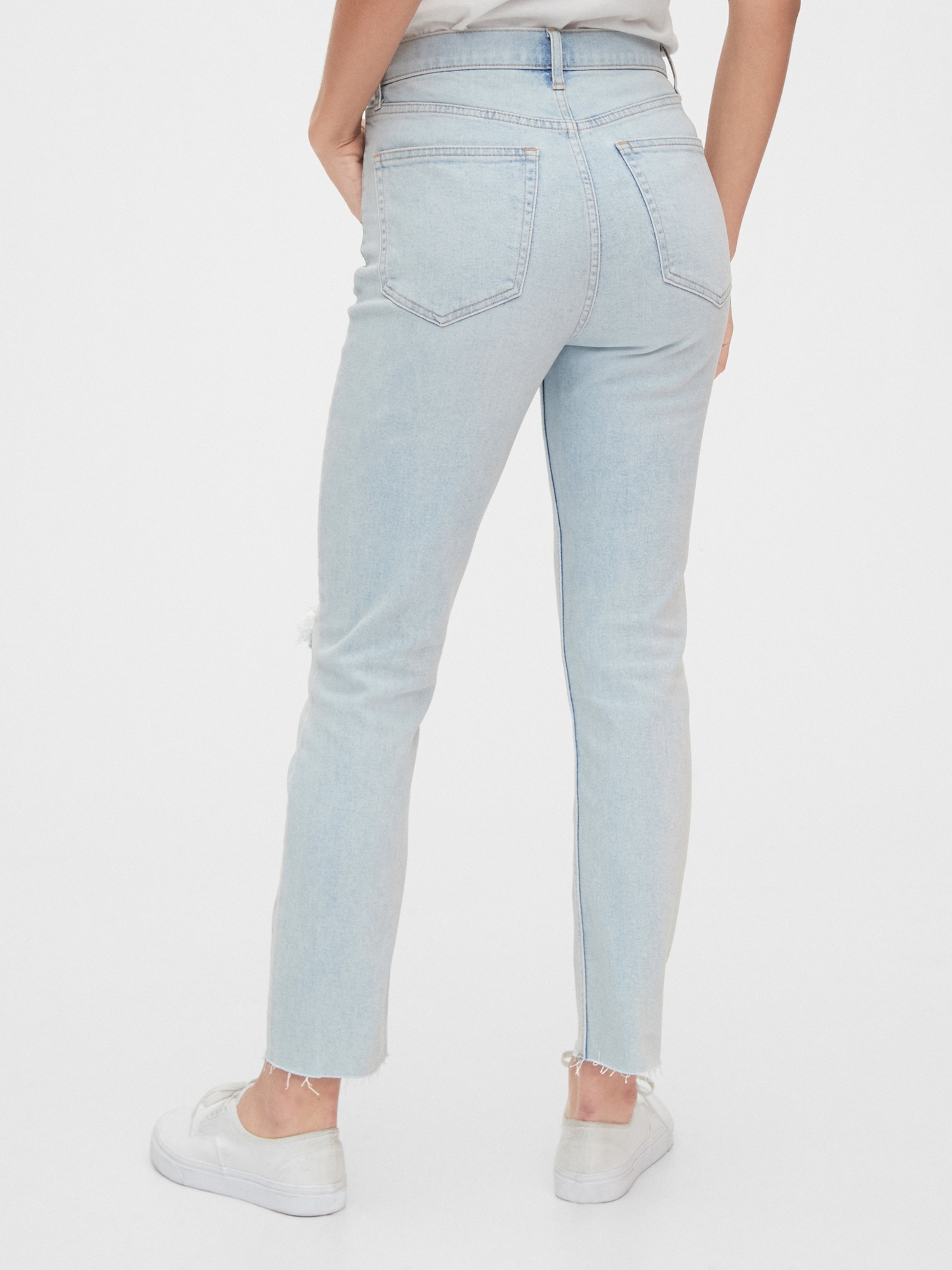 high rise cigarette jeans with secret smoothing pockets