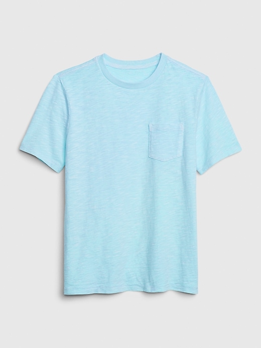 1 of 8 showing, with the color DOCKSIDE BLUE of product Kids Pocket Short Sleeve T-Shirt