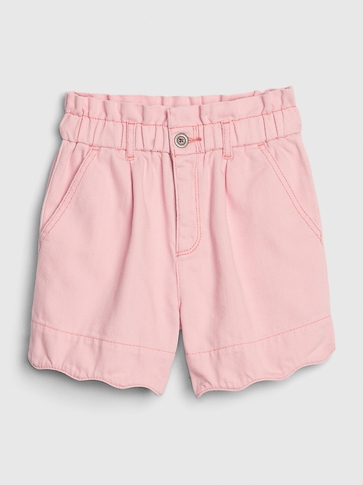 View large product image 1 of 1. Kids High Rise Paperbag-Waist Shorts