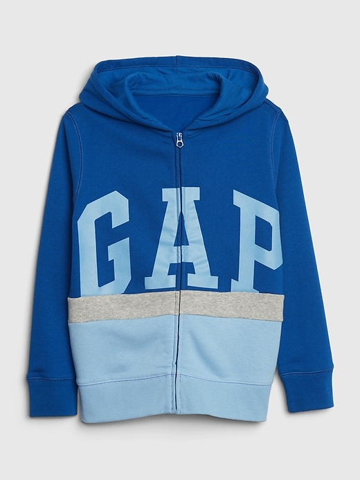 View large product image 1 of 1. Kids Gap Logo Colorblock Hoodie Sweatshirt