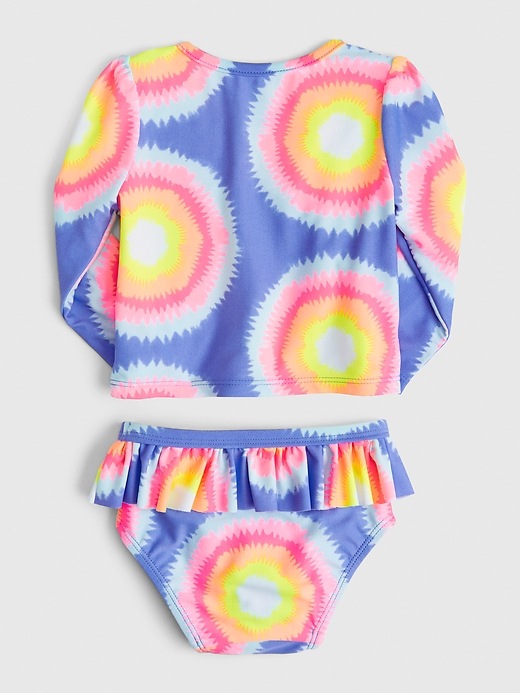 View large product image 2 of 3. Baby Ruffle Rash Guard Swim Set