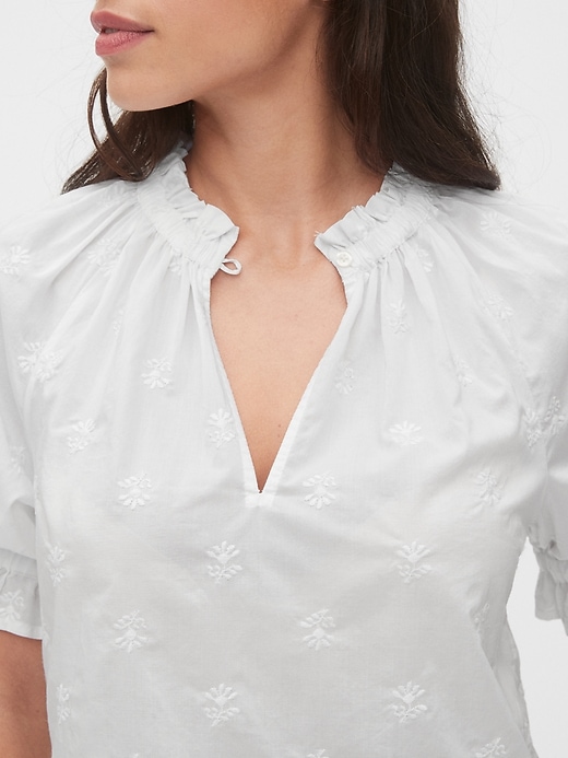 Image number 5 showing, Keyhole Top in Poplin