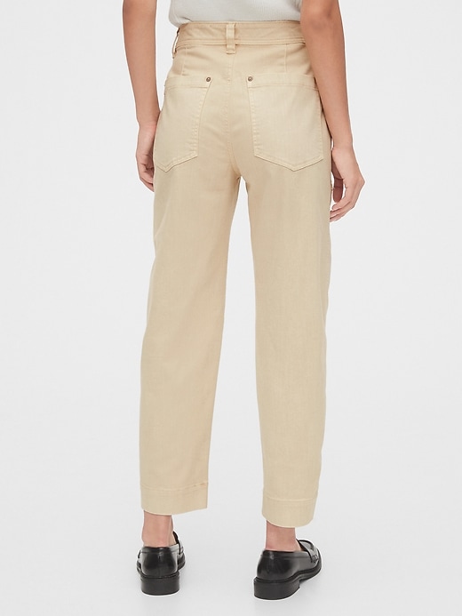 2 of 8 showing, with the color french vanilla cream of product Barrel Khaki Pants