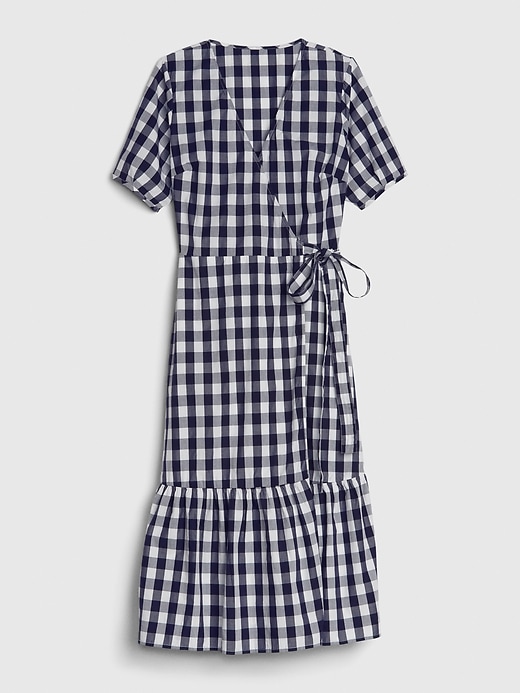 Image number 6 showing, Gingham Wrap Midi Dress