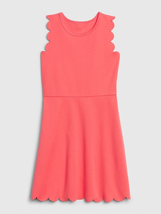 View large product image 1 of 1. Kids Scalloped Ponte Dress