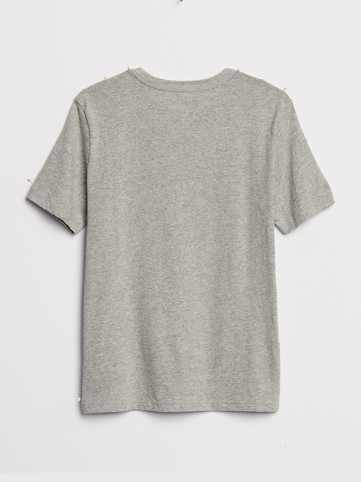 2 of 8 showing, with the color light heather grey of product Kids Roblox T-Shirt