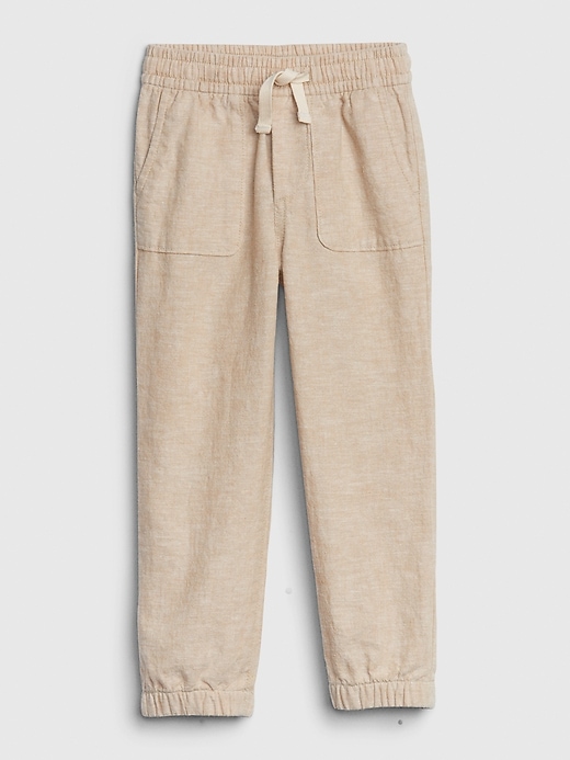 Image number 1 showing, Toddler Slim Linen Pull-On Joggers