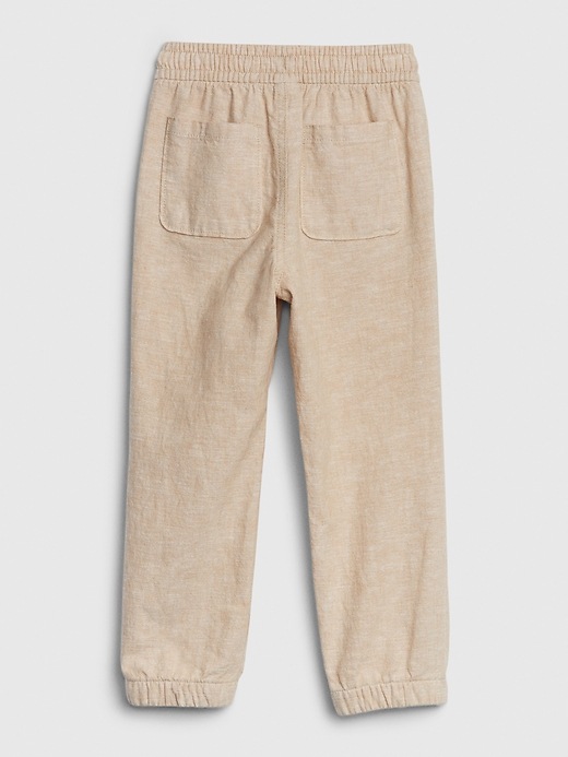 Image number 2 showing, Toddler Slim Linen Pull-On Joggers