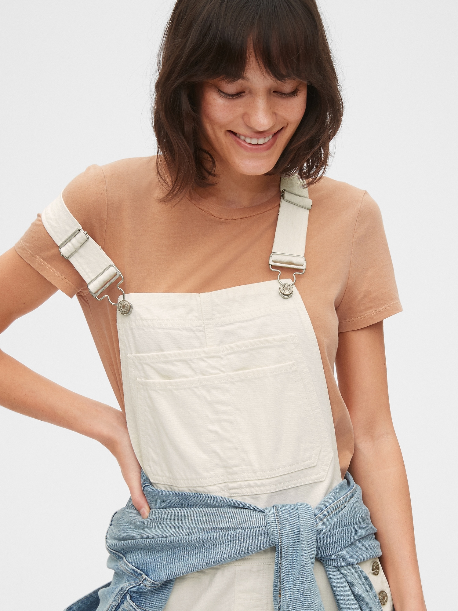 gap denim shortalls