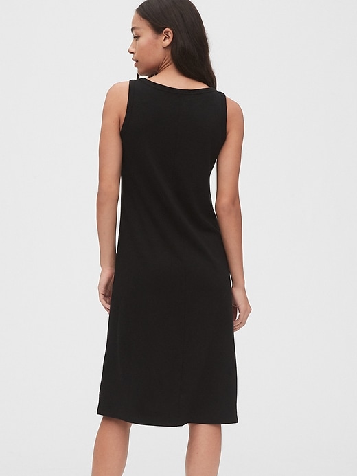 2 of 8 showing, with the color true black of product Henley Knit Dress