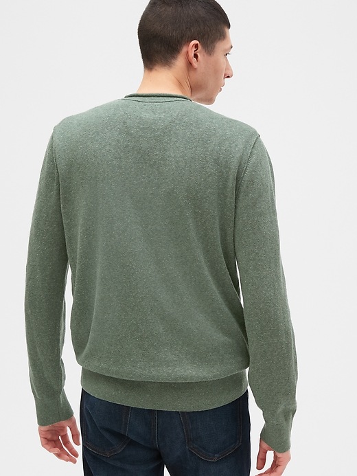 Image number 2 showing, Crewneck Sweater in Linen-Cotton