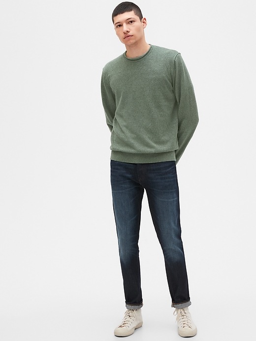Image number 3 showing, Crewneck Sweater in Linen-Cotton