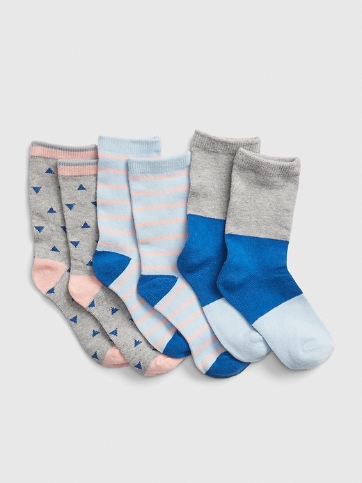 View large product image 1 of 1. Kids Print Crew Socks (3-Pack)