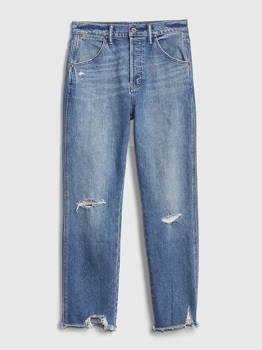 Image number 8 showing, 1969 High Rise Distressed Straight Leg Jeans