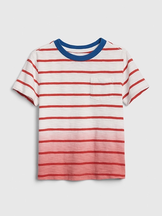 View large product image 1 of 3. Toddler Striped Dip-Dye T-Shirt