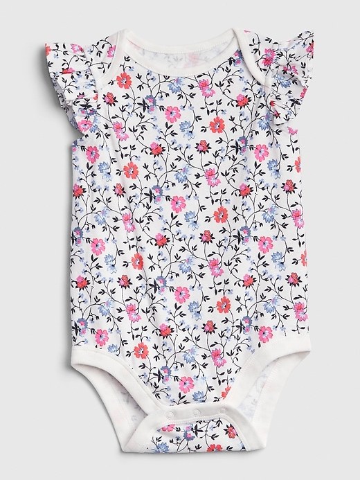 Image number 4 showing, Baby Print Ruffle Bodysuit
