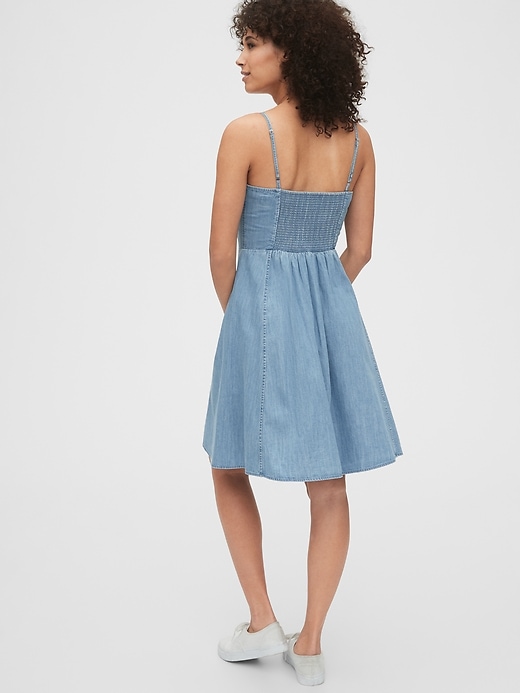 Image number 2 showing, Denim Cami Fit & Flare Dress