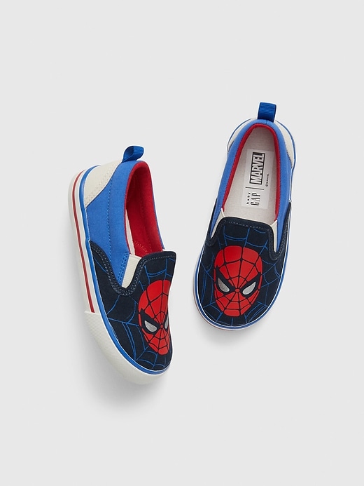 1 of 8 showing, with the color spiderman of product Baby & Toddler Marvel Spider-Man Slip-Ons